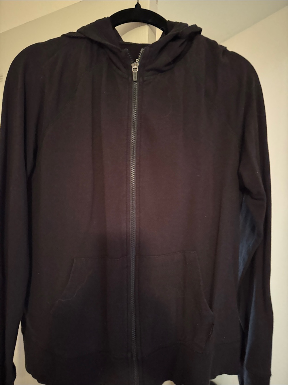 BOODY Black Zip-Up Hoodie with Hood women large